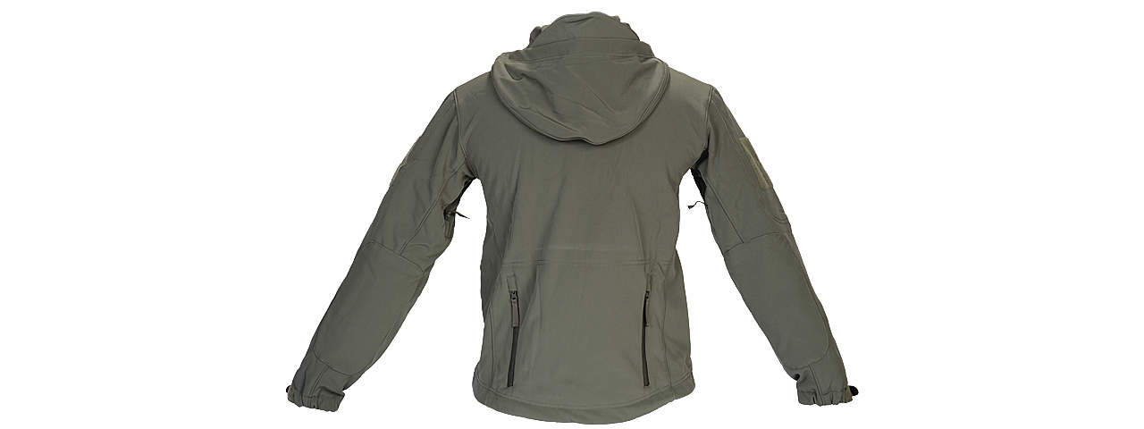 CA-781GM SOFT SHELL JACKET w/ HOOD (SAGE), SIZE: MD - Click Image to Close