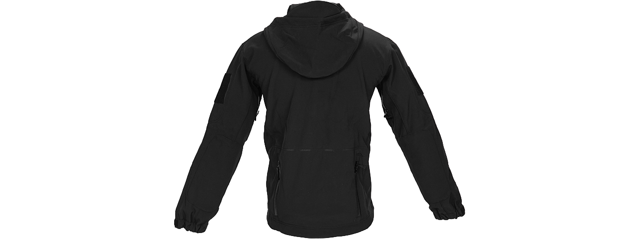 CA-783BM SOFT SHELL JACKET w/ HOOD (BLACK), SIZE: MD - Click Image to Close