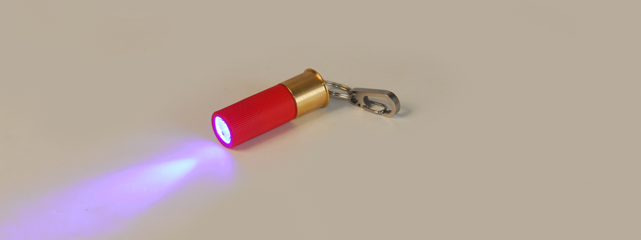 CA-813RB M870 SHELL TYPE FLASHLIGHT (RED) 270 LUMEN (BLUE LED) - Click Image to Close
