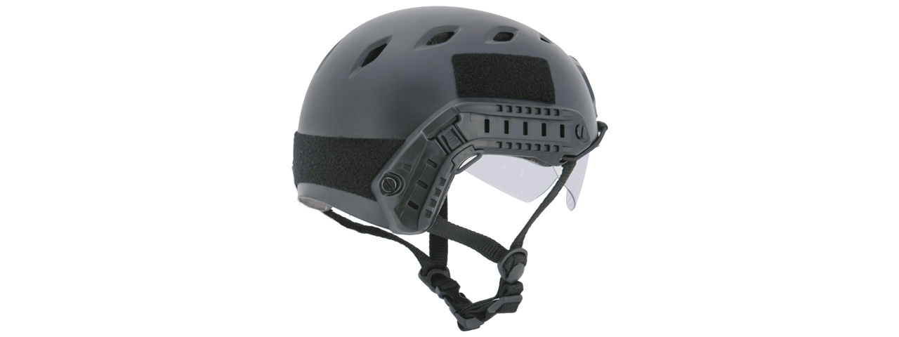 CA-842B HELMET BJ TYPE "BASIC VERSION w/VISOR" (COLOR: BLACK) SIZE: MEDIUM - Click Image to Close