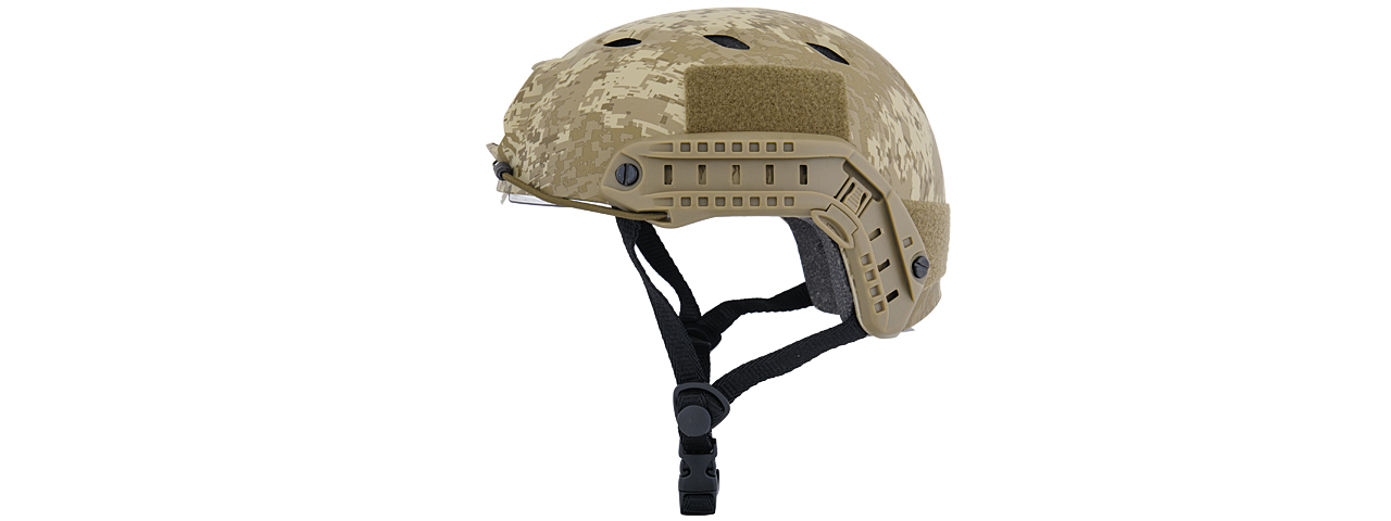 CA-842D HELMET BJ TYPE "BASIC VERSION w/VISOR" (COLOR: DESERT DIGITAL) SIZE: MEDIUM - Click Image to Close