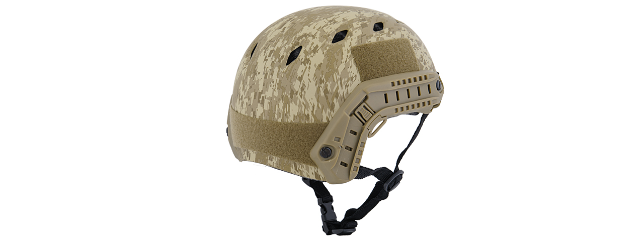 CA-842D HELMET BJ TYPE "BASIC VERSION w/VISOR" (COLOR: DESERT DIGITAL) SIZE: MEDIUM - Click Image to Close