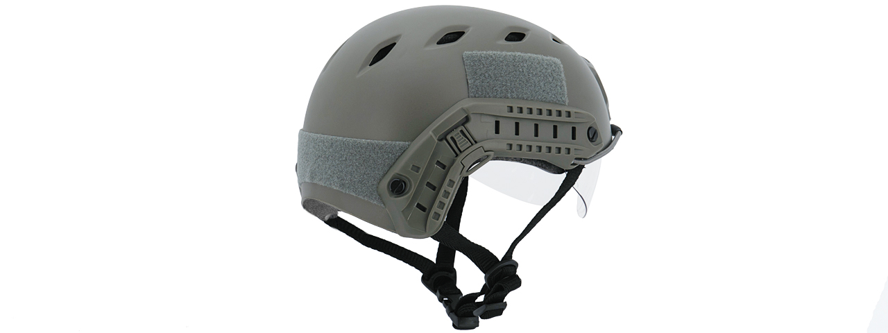 CA-842G HELMET BJ TYPE "BASIC VERSION w/VISOR" (COLOR: OD GREEN) SIZE: MEDIUM