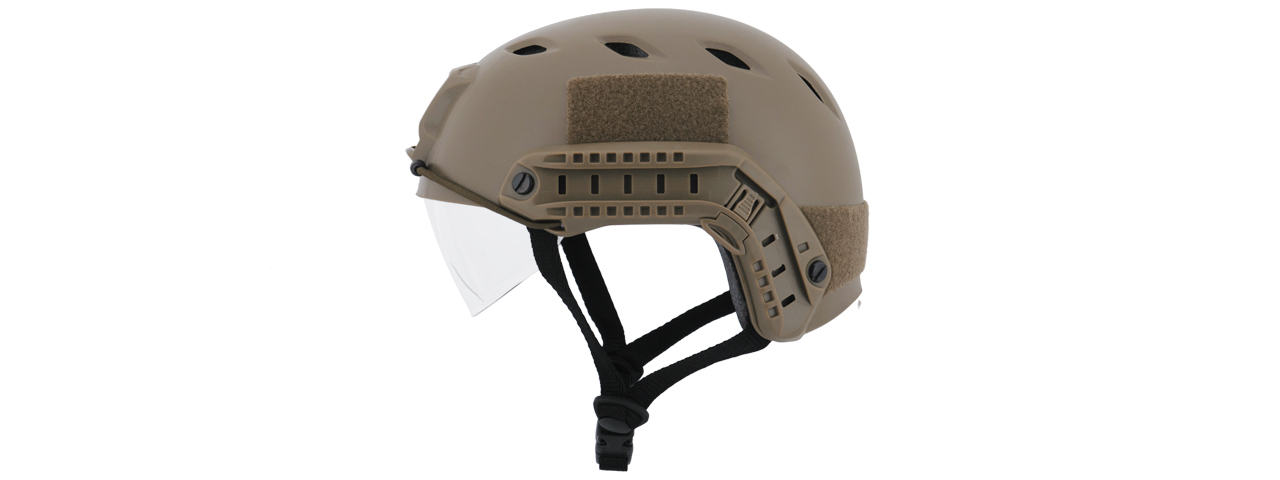 CA-842T HELMET BJ TYPE "BASIC VERSION w/VISOR" (COLOR: TAN) SIZE: MEDIUM