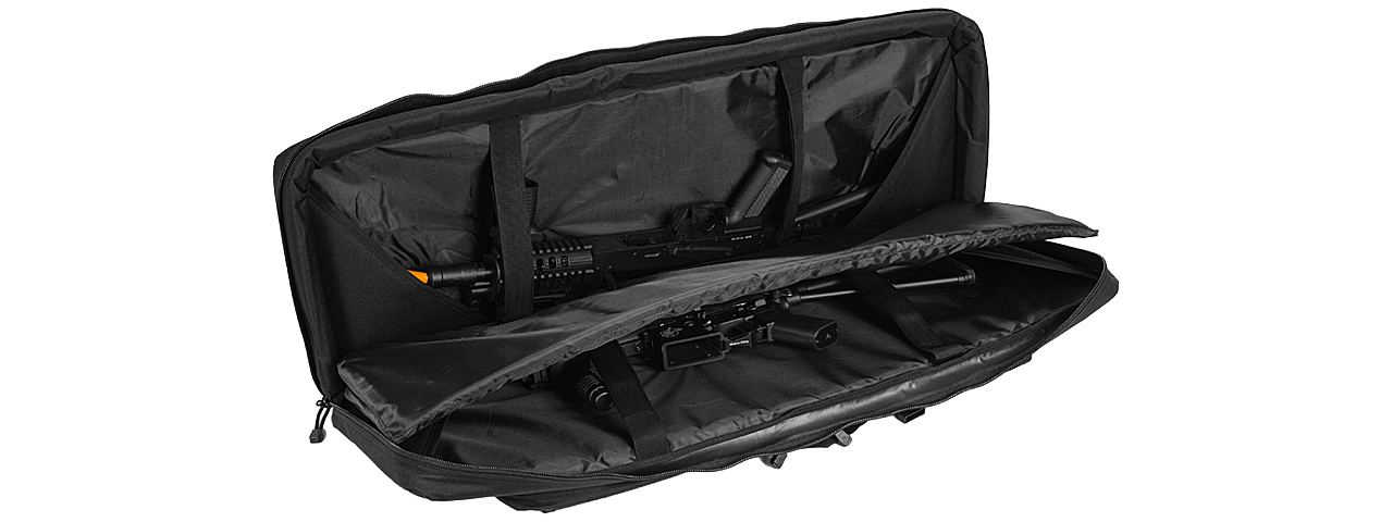 CA-982B 36" DOUBLE GUN BAG (BLACK) w/LOCKABLE ZIPPER - Click Image to Close