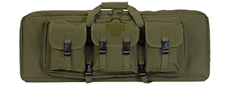 CA-982G 36" DOUBLE GUN BAG (OD GREEN) w/LOCKABLE ZIPPER