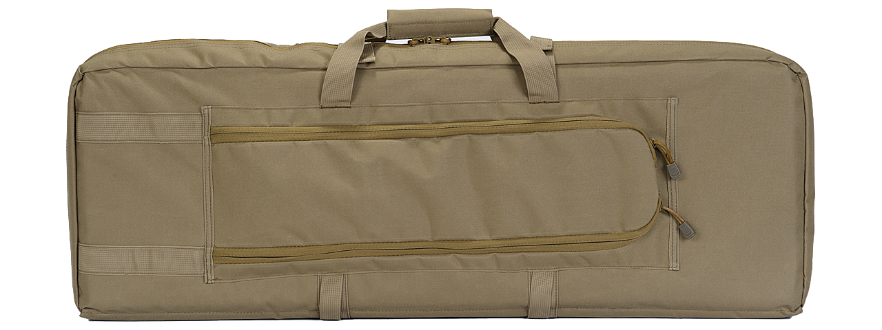 CA-982T 36" DOUBLE GUN BAG (TAN) w/LOCKABLE ZIPPER - Click Image to Close