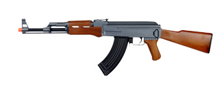 Cyma CM028 AK47 Auto Electric Gun Metal Gear, ABS Body, ABS Wood, Fixed Stock