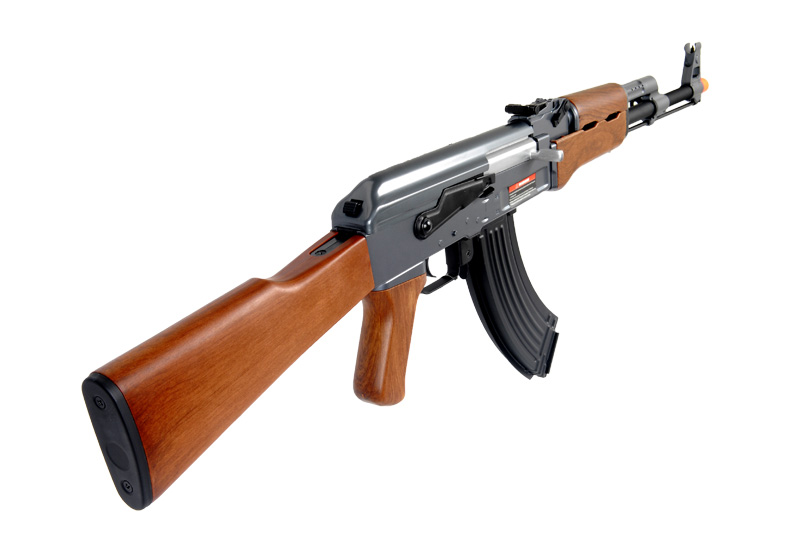 Cyma CM028 AK47 Auto Electric Gun Metal Gear, ABS Body, ABS Wood, Fixed Stock