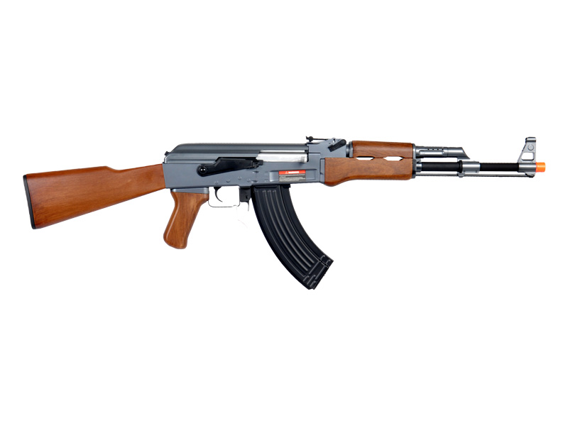 Cyma CM028 AK47 Auto Electric Gun Metal Gear, ABS Body, ABS Wood, Fixed Stock