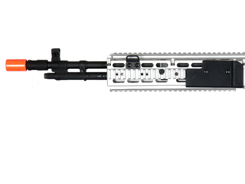 LANCER TACTICAL FULL METAL M14 EBR AEG DMR SNIPER RIFLE (SILVER) - Click Image to Close