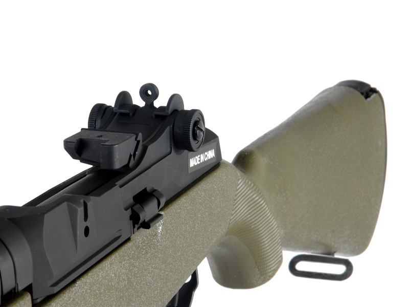 Cyma CM032GREEN M14 AEG Metal Gear, ABS Body in OD Green - Click Image to Close