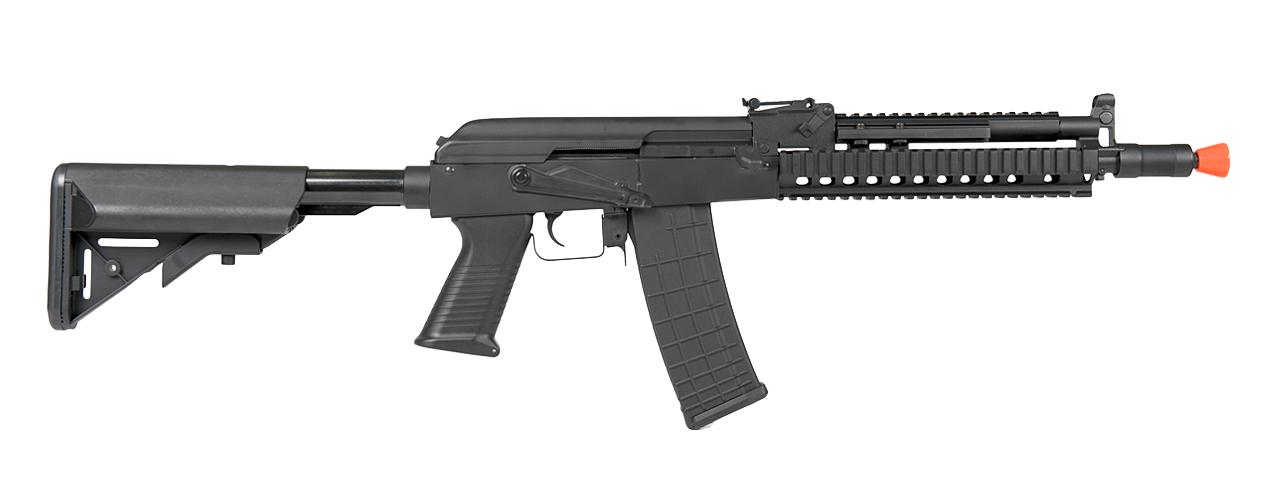 CYMA CM040I AK-74 BETA FULL METAL AEG w/GAS BLOCK & HANDGUARD RAIL (COLOR: BLACK)