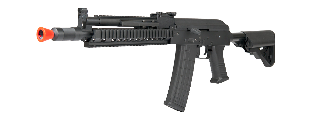 CYMA CM040I AK-74 BETA FULL METAL AEG w/GAS BLOCK & HANDGUARD RAIL (COLOR: BLACK) - Click Image to Close