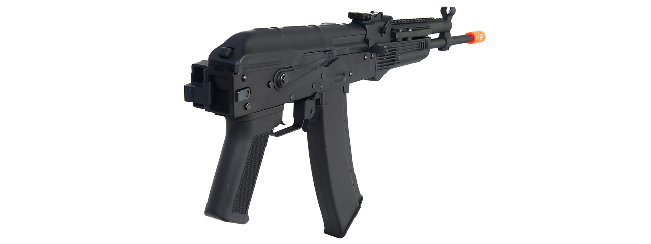 LANCER TACTICAL LT-740J AEG FULL METAL W/ GAS BLOCK RAIL AND FOLDING STOCK (BLACK) - Click Image to Close