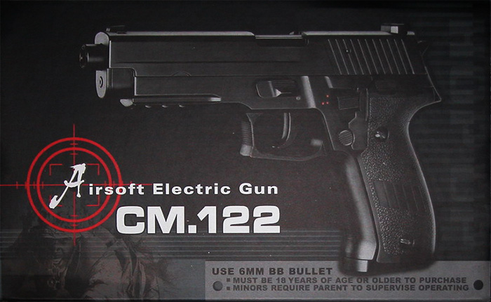 Cyma CM122 SG Auto Electric Pistol AEP, Full Metal Body - Click Image to Close