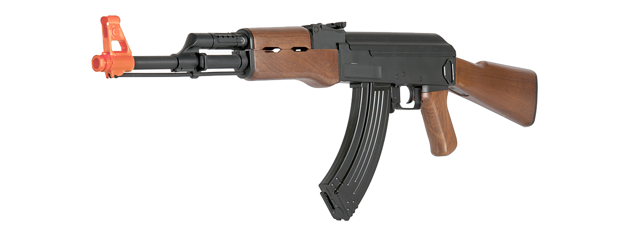 CYMA CM200 AK-47 AEG PLASTIC GEAR (COLOR: BLACK & WOOD) - Click Image to Close