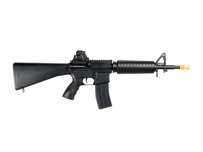 WELL AIRSOFT M4 AEG CARBINE ASSAULT RIFLE FIXED STOCK - BLACK