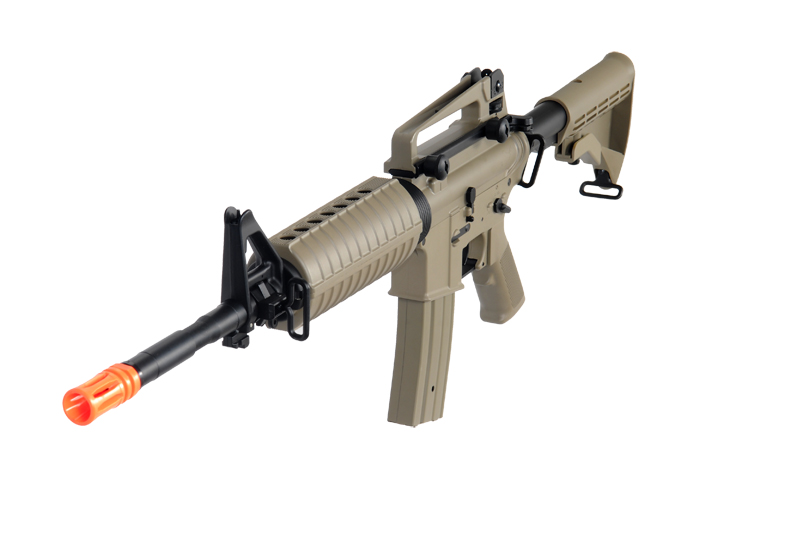 JG AIRSOFT F6604 M4A1 AEG CARBINE RIFLE W 400 FPS METAL GEARBOX - TAN - Click Image to Close