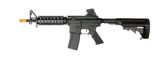 JG M4 FULL METAL CQB-R M4 SERIES AIRSOFT AEG - BLACK