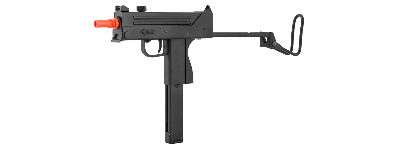 Well G11 MAC-11 SMG Gas Powered Pistol with Silencer, Folding Stock - Semi and Auto - Click Image to Close