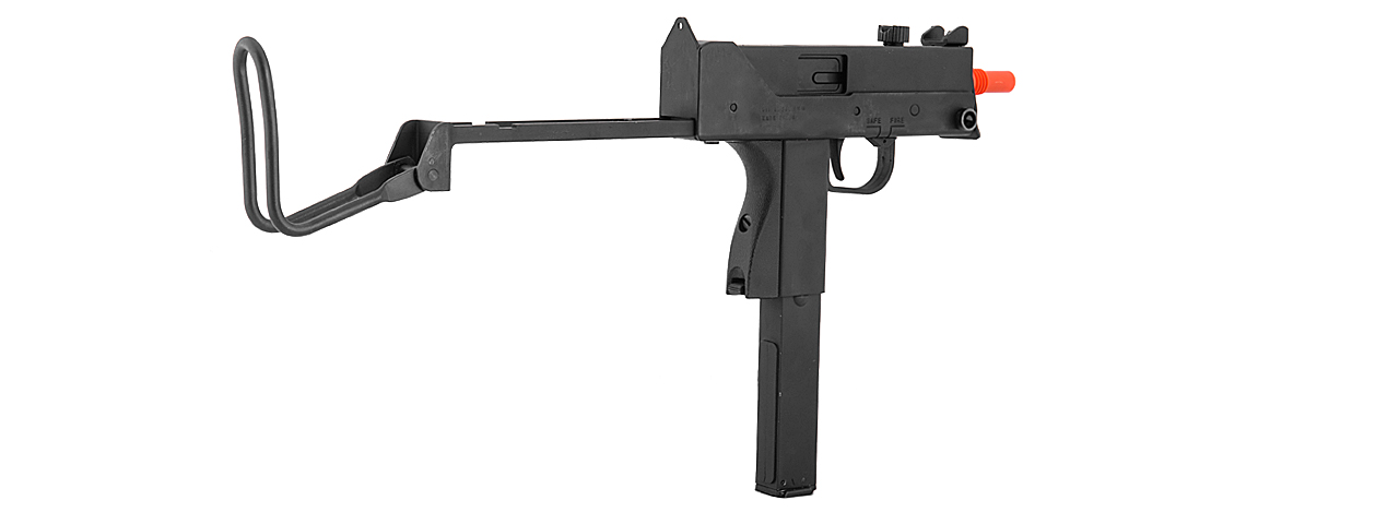 Well G11 MAC-11 SMG Gas Powered Pistol with Silencer, Folding Stock - Semi and Auto - Click Image to Close