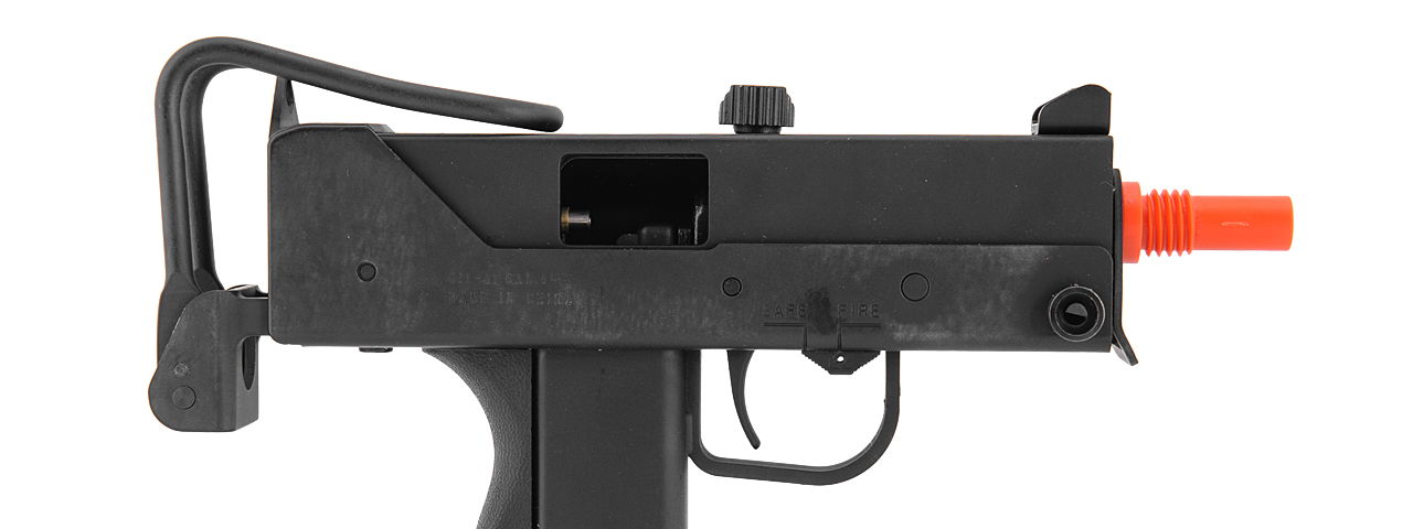 Well G11 MAC-11 SMG Gas Powered Pistol with Silencer, Folding Stock - Semi and Auto - Click Image to Close