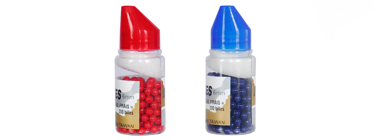 HFC H-609AR 0.12G AIRSOFT 6MM PAITBALL BBS - 200RD BOTTLE - RED - Click Image to Close