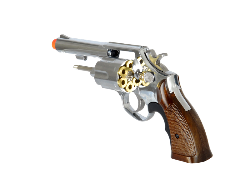 HFC HG-131C GAS POWERED REVOLVER PISTOL IN SILVER - Click Image to Close