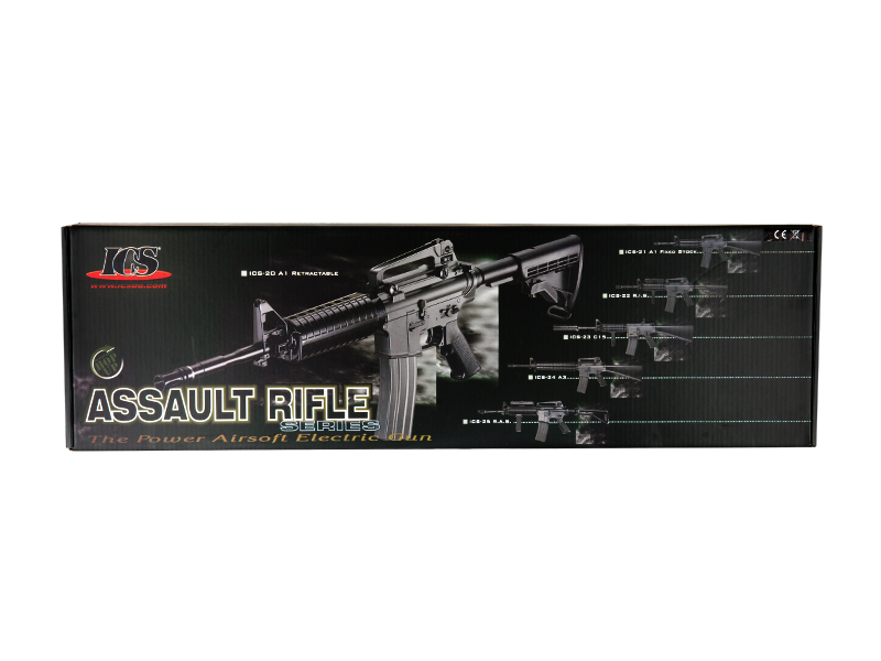 ICS ICS-130 SOPMOD M4 RIS, Full Metal AEG, Black