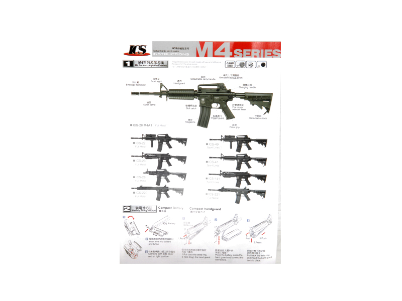 ICS FULL METAL M4A1 TUBULAR 8.5" HANDGUARD RAS S AIRSOFT AEG RIFLE