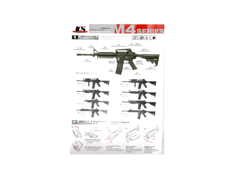 ICS FULL METAL M4A1 TUBULAR 8.5" HANDGUARD RAS S AIRSOFT AEG RIFLE