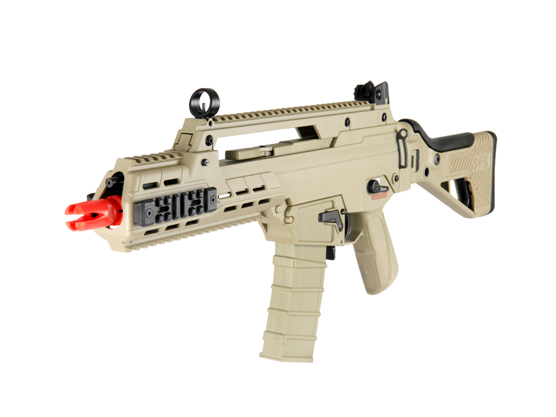 ICS G33 SERIES R36 RIS AIRSOFT GUN ASSAULT RIFLE AEG - TAN - Click Image to Close