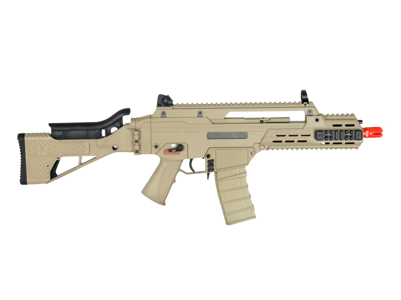 ICS G33 SERIES R36 RIS AIRSOFT GUN ASSAULT RIFLE AEG - TAN - Click Image to Close