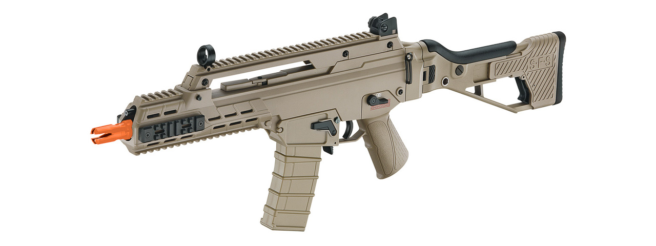 ICS G33 SERIES R36 RIS AIRSOFT GUN ASSAULT RIFLE AEG - TAN - Click Image to Close