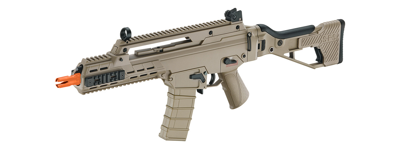 ICS G33 SERIES R36 RIS AIRSOFT GUN ASSAULT RIFLE AEG - TAN