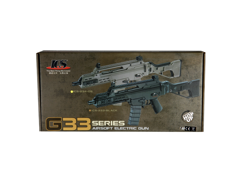 ICS G33 SERIES R36 RIS AIRSOFT GUN ASSAULT RIFLE AEG - TAN