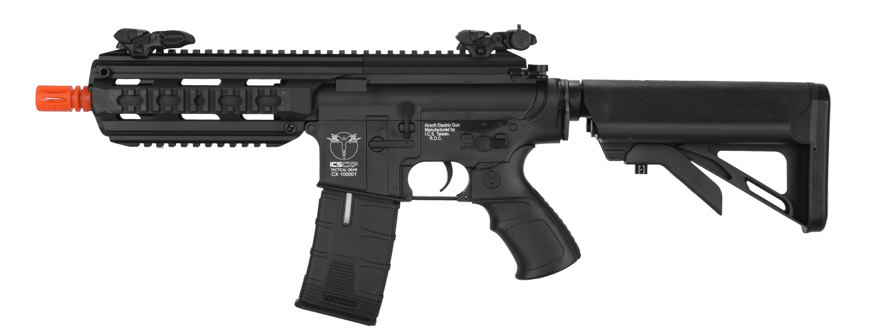 ICS CXP-16S SHORT SPORTLINE M4 RIS CQB AIRSOFT AEG RIFLE - BLACK - Click Image to Close