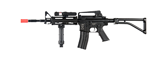 ICS AIRSOFT M4 AEG W/ RAS TACTICAL FOLDING STOCK - BLACK