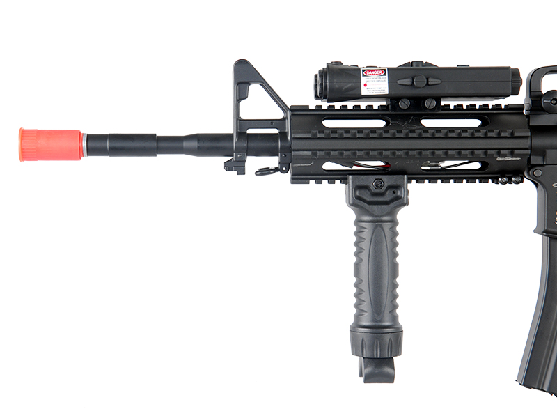 ICS AIRSOFT M4 AEG W/ RAS TACTICAL FOLDING STOCK - BLACK - Click Image to Close