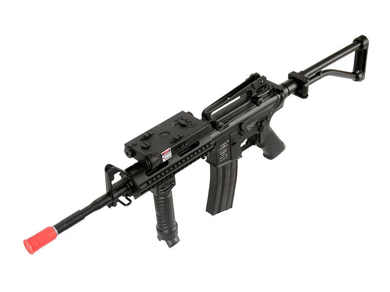 ICS AIRSOFT M4 AEG W/ RAS TACTICAL FOLDING STOCK - BLACK - Click Image to Close