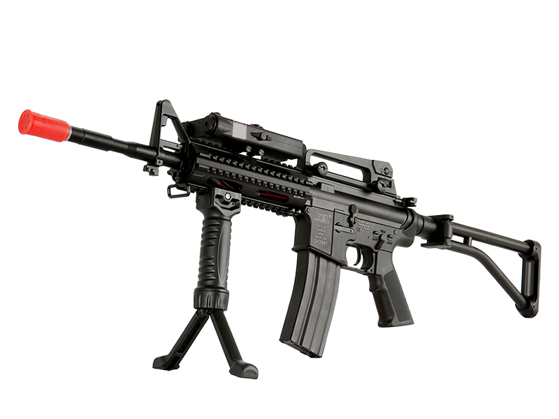 ICS AIRSOFT M4 AEG W/ RAS TACTICAL FOLDING STOCK - BLACK