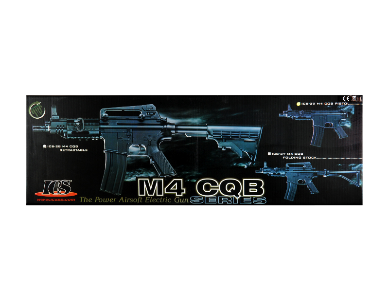 ICS AIRSOFT CQB PISTOL AEG FULL METAL RIS GAS BLOCK - BLACK