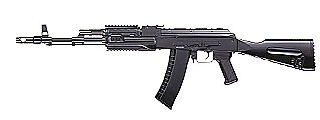 AK 74 RIS fixed stock / tactical RIS handgurard / 1 MAG / NO BATT+CHGR