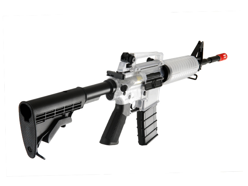 ICS ICS-41W M4A1B, Clear Plastic Body - Click Image to Close