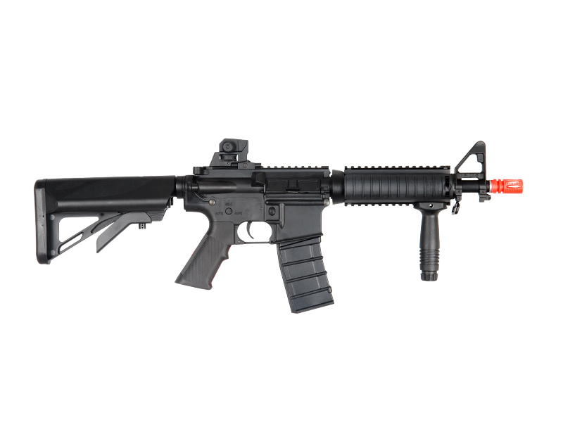 ICS AIRSOFT M4 RIS SPORTLINE AEG W/ CRANE STOCK - BLACK - Click Image to Close