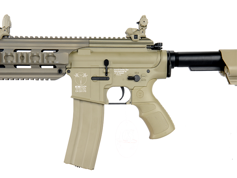 ICS FULL METAL CXP-16S SHORT PROLINE M4 RIS AIRSOFT AEG RIFLE - TAN - Click Image to Close