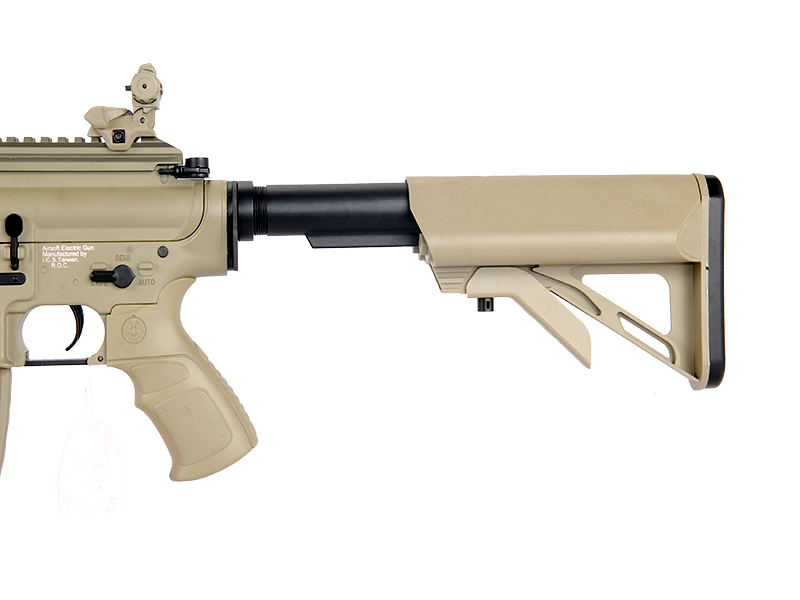 ICS FULL METAL CXP-16S SHORT PROLINE M4 RIS AIRSOFT AEG RIFLE - TAN