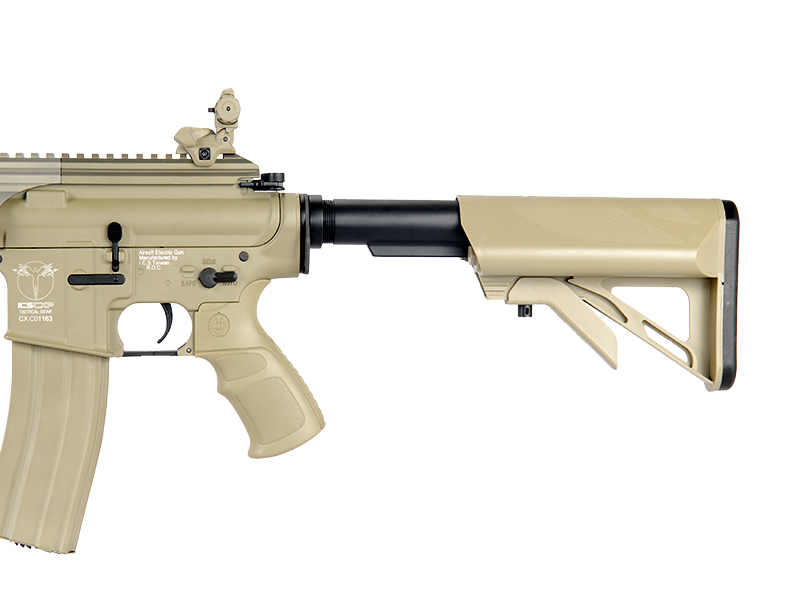 ICS AIRSOFT CXP-16 PROLINE TACTICAL AEG W/ QD SUPPRESSOR - TAN - Click Image to Close