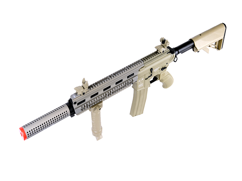 ICS AIRSOFT CXP-16 PROLINE TACTICAL AEG W/ QD SUPPRESSOR - TAN - Click Image to Close